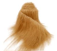 Tela de piel sintética para manualidades Jengibre, Peluche artesanal peludo 5 x 170 cm para DIY Santa/Barba de gnomo, traje de piel, disfraz de cosplay de Halloween de Navidad hecho a mano