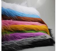 Tela De Piel Sintética Pila Larga 12cm Tela De Peluche De Lujo para Manualidades Bricolaje Soporte Foto Fondo Fursuit Alfombras Trajes Moda Decoración Cosplay 50x170cm(Color:1 Black)