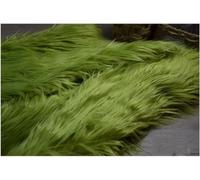 Tela de piel sintética suave y peluda de Color sólido for disfraces, manualidades, juguetes, decoraciones, manta de Cosplay, 170x50cm(Light Green)