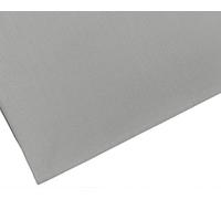 Tela de polialgodón gris plata lisa - 112 cm / 45 pulgadas de ancho - más de 40 colores (gris plata, 4 METROS)
