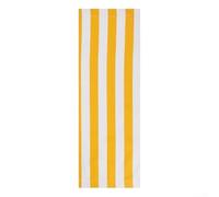 Tela de poliéster de repuesto para tumbona de playa, 120 x 45 cm, a rayas amarillas y blancas, funda plegable de doble cara para silla de exterior (1 unidad)