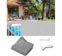 Tela de polietileno de alta densidad resistente a la intemperie para balcón exterior, protección UV, color gris, 0,9 x 10 m, mejora el estilo al aire libre y la privacidad para las zonas de barandilla