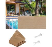 Tela de polietileno de alta densidad resistente a los rayos UV para exteriores, resistente a la intemperie, color arena, 0,9 x 6 m, perfecta para patios y terrazas, mejora la privacidad al aire libre