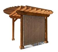 Tela de protección solar con ojales para uso en exteriores, patio, pérgola, pabellón, 180 g/m², color marrón, 0,9 x 3,6 m, solución de sombra resistente a los rayos UV