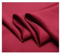 Tela De Raso Satin Tela de seda 100% morera, 19 momme, teñida lisa, súper, ideal for bodas, vestidos, ropa de cama, etc.(Wine red,1 meter)