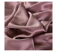 Tela De Raso Satin Tela de seda 100% morera, 19 momme, teñida lisa, súper, ideal for bodas, vestidos, ropa de cama, etc.(Cameo brown,1 meter)