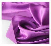 Tela De Raso Satin Tela de seda 100% morera, ancho 114 cm, 16 momme, for bodas, vestidos, ropa de cama, bricolaje(Violet,1.5 meter)