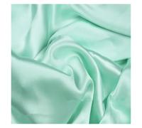 Tela De Raso Satin Tela de seda 100% morera, ancho 114 cm, 16 momme, for bodas, vestidos, ropa de cama, bricolaje(Light green,1.5 meter)