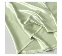 Tela De Raso Satin Tela de seda de 22 mm de ancho y 280 cm de grosor, lisa y teñida, ideal for hacer vestidos, ropa de cama y bufandas.(Green,1 meter)