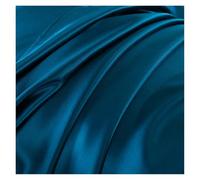 Tela De Raso Satin Tela de seda de morera, 25 mm de ancho, 280 cm, 100% lisa, teñida, de gran peso, ideal for hacer tú mismo, for ropa de cama, bufandas y vestidos.(2-Peacock Blue,1 meter)