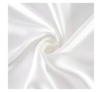 Tela De Raso Satin Tela De Seda Morera, 30 Momme, Teñido Liso, Ideal For Vestidos, Ropa De Cama Y Bodas.(White,1 meter)