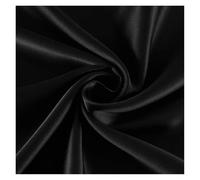 Tela De Raso Satin Tela de seda morera de 22 mm, ancho 114 cm, teñida lisa, súper, ideal for bodas, vestidos, ropa de cama, etc.(1-Black,1 meter)