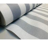 Tela de rayas de color gris plateado, 4 cm de ancho, para cortinas, tapicería, decoración del hogar, material de camino de mesa, 140 cm de ancho (se vende por metro)