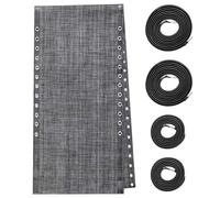 Tela de reemplazo de silla de patio, tela de reemplazo de silla de con 4 bungee cable, kit de reparación de silla de patio transpirable impermeable para silla reclinable de patio gris negro al