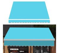 Tela de Reemplazo de Toldo Manual Tapa Superior Resistente A Los Rayos Exterior Patio Refugio de Sombra Mirador Tela de Dosel Poliéster Impermeable Lienzo de Reemplazo(Size:5.5x3m,Color:Lake Blue)