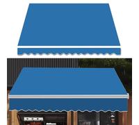 Tela de Reemplazo de Toldo Manual Tapa Superior Resistente A Los Rayos Exterior Patio Refugio de Sombra Mirador Tela de Dosel Poliéster Impermeable Lienzo de Reemplazo(Size:4.5x2m,Color:Light Blue)