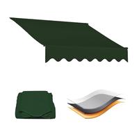 Tela De Repuesto for Toldo Parte, Telas for Toldos, Resistente A Los Rayos UV, Dosel Lona Recambio Jardín Patio Terraza Balcón Parasol Refugio Impermeable, 2/3/4/5m, Gris/Beige(Green,(10x6.5ft) 3x2m)