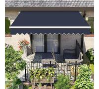 Tela De Repuesto Impermeable para Toldo - Cubierta De Toldo De Tela Oxford Duradera con Protección UV para Patio, Terraza O Balcón - Cenefa Retráctil, Color Antracita 001 (16x10ft) 5x3m