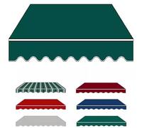 Tela de repuesto manual retráctil para patio, tela de poliéster impermeable para ventanas, puertas, mercados, restaurantes, cafeterías, 16 x 1 pies, cubierta verde