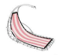 Tela de repuesto para asiento de silla colgante de Textilene construida para compatibilidad con puntos de montaje de suspensión estándar (rayas rosas)