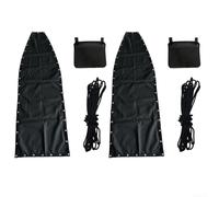 Tela de repuesto para silla de columpio de textileno, color negro, kit de reparación de tela para asiento de silla colgante para patio al aire libre, jardín, cubierta de base de malla con cuerda, 64 x