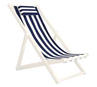 Tela de repuesto para silla de patio, tela de repuesto para silla plegable de 45 x 17 con funda de almohada, eslinga de patio con rayas azules y blancas para el hogar, playa, balcón, azul y blanco