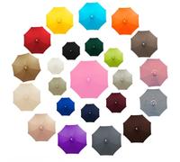 Tela de Repuesto para Sombrilla de Jardín 2/2.3/2.5/2.7/3/3.5/4m, Cubierta Sombrilla Impermeable de 6/8 Varillas, Toldo de Recambio para Parasol Terraza Exterior(Burgundy,3.5m (11.5FT) - 8 Ribs)