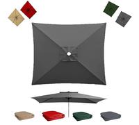Tela De Repuesto para Sombrilla De Patio, Grande Cuadrada Tela De Repuesto Para Sombrilla, Protección UV Toldo De Recambio Para Exterior(Dark Grey,3x3m/10x10ft)