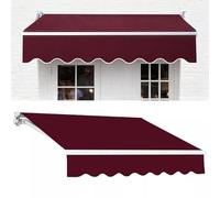 Tela De Repuesto Para Toldo 3x2 3x2.5 3x3 4x3 5x3 6x3 6x3.5m Lona De Repuesto Para Toldo Exterior Recambio Tela De Toldo Impermeable Poliéster Toldo De Tela Con Cenefa Para Balcón(Red,240x200cm)