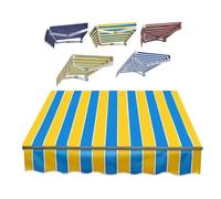 Tela de repuesto para toldo de 240 x 200 cm, lona impermeable, para patio al aire libre, color amarillo, 240 x 200 cm, refugio y protección UV