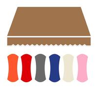 Tela de Repuesto para Toldo de 3,5 M, Tela de Dosel Retráctil Manual para Jardín Al Aire Libre, Cubierta Superior Impermeable, Parasol Canva, para Terraza Al Aire Libr(Size:5.5x2.5m,Color:Marrón)