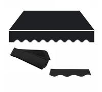 Tela de repuesto para toldo de patio, cubierta retráctil para toldo, material resistente al agua (negro, 700 x 300 cm) para uso en exteriores