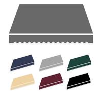 Tela de Repuesto para Toldo de Patio Retráctil para 2 M, 3 M, 3,5 M, 4 M (sin Marco), Cubierta de Refugio para Parasol, Lona de Poliéster de 300G Con Cenefa Frontal(Size:5.5x2m,Color:Gris oscuro)