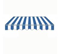 Tela de Repuesto para Toldo de Puertas de Mercado,Tela para Toldo Retráctil (Blue & White,7 x 3.5m)