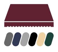 Tela de Repuesto para Toldo Exterior 3x2.5m, Lona De Repuesto Retráctil para Toldo De Patio, 3x2m 4x3m 5x3m Impermeable Lona Recambio para Toldo Jardín Terraza Balcón(Size:3x2.5m,Color:Rojo vino)