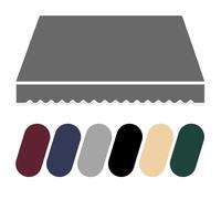 Tela de Repuesto para Toldo Exterior 3x2.5m, Lona De Repuesto Retráctil para Toldo De Patio, 3x2m 4x3m 5x3m Impermeable Lona Recambio para Toldo Jardín Terraza Balcón(Size:4x2.5m,Color:Gris oscuro)
