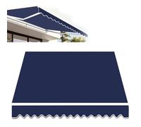 Tela de repuesto para toldo manual retráctil, 6 x 1,5 m, 300 g/m², resistente a los rayos UV y al agua, para patio, jardín, cenador, color azul marino