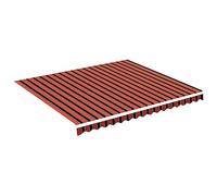 Tela de repuesto para toldo naranja y marrón 4x3,5 m