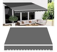Tela De Repuesto para Toldo Retráctil 3x2,5M, 300 G/m², Tela para Toldo de Cubierta de Poliéster Resistente, Cubierta Impermeable para Toldos, Parasol para Exteriores(Size:2.5x2m,Color:Gris oscuro)