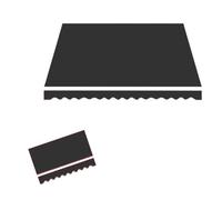 Tela de repuesto para toldo retráctil de 3,5 x 1,5 m, color negro, para patios, balcones y espacios al aire libre, protección UV y resistente a la intemperie