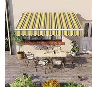 Tela de Repuesto para Toldo Retráctil Lona de Recambio, Impermeable Y Resistente, Oxford Cloth Material, para Toldo Ventana Jardín Patio Terraza Balcón Exterior,F,3x1.5m(10x5ft)