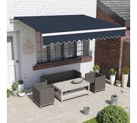 Tela de Repuesto para Toldo Retráctil Lona de Recambio, Impermeable Y Resistente, Oxford Cloth Material, para Toldo Ventana Jardín Patio Terraza Balcón Exterior,A,4x1.5m(13x5ft)