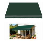 Tela de Repuesto para Toldo Retráctil Manual - Impermeable y Protección UV, Tessuto per Tettoia Superiore, Solo Tela (Marco no Incluido)(Size:5.5x2m,Color:Verde Oscuro)