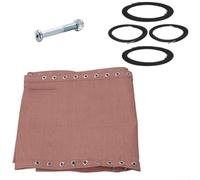 Tela de repuesto reclinable de 63 x 17 pulgadas con 4 cuerdas + tornillo para tumbonas y sillas de gravedad, kit de reparación de muebles de patio al aire libre de secado rápido resistente a la