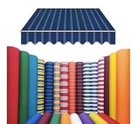 Tela de repuesto retráctil de 12 x 10/10 x 8/8 x 5/2 x 5 pies, impermeable, color azul, para puerta de patio y ventana, tela de toldo de 15 x 5 pies