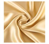 Tela de satén Tela de seda teñida morera 22 momme, lisa, súper for bodas, vestidos, ropa cama, bricolaje(Champagne,1.5 meters)