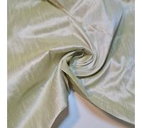 Tela de seda cruda de morera 100% pura de lujo con textura irregular de telar manual, tela de tapicería, material para novias en liquidación por TEXTILE STATION 44" (verde oliva claro)