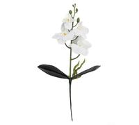 Tela de seda falsa orquídea bonsái púrpura blanco rojo (blanco)