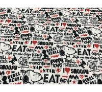 Tela de SNOOPY GRAFFITTI, tela de algodoón, popelina 100%, tela de labores y manualidades, telas infantiles, 1 metro x 140 cms