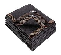 Tela de sombra 75 % para jardín, 4 x 4 m, color negro, cortavientos para invernaderos, vela rectangular con 6 estacas, protección solar al aire libre.